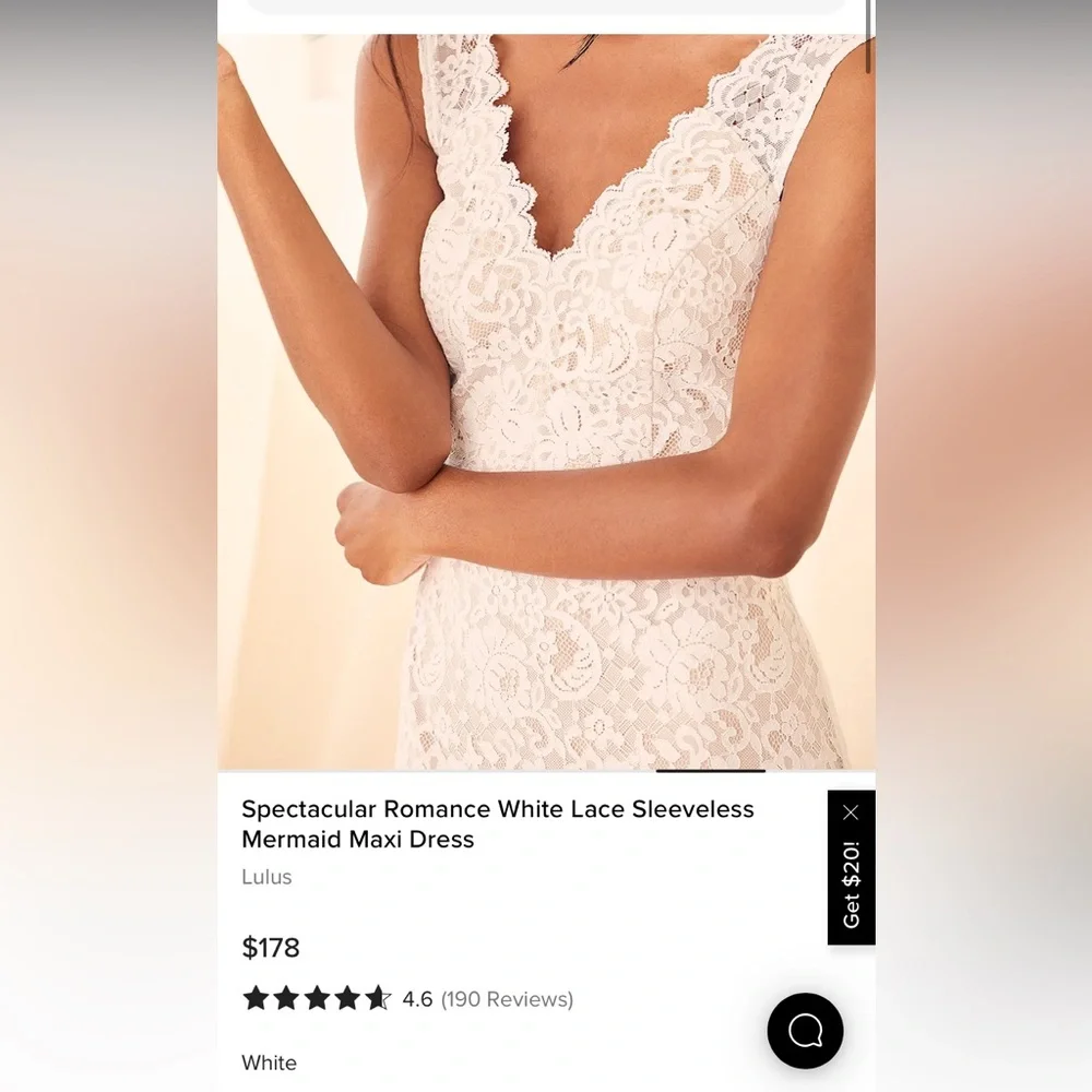Lulu's Spectacular Romance White Lace Sleeveless Mermaid Maxi Dress - Picture 7 of 9